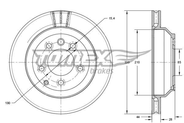 Brzdový kotouč TOMEX Brakes